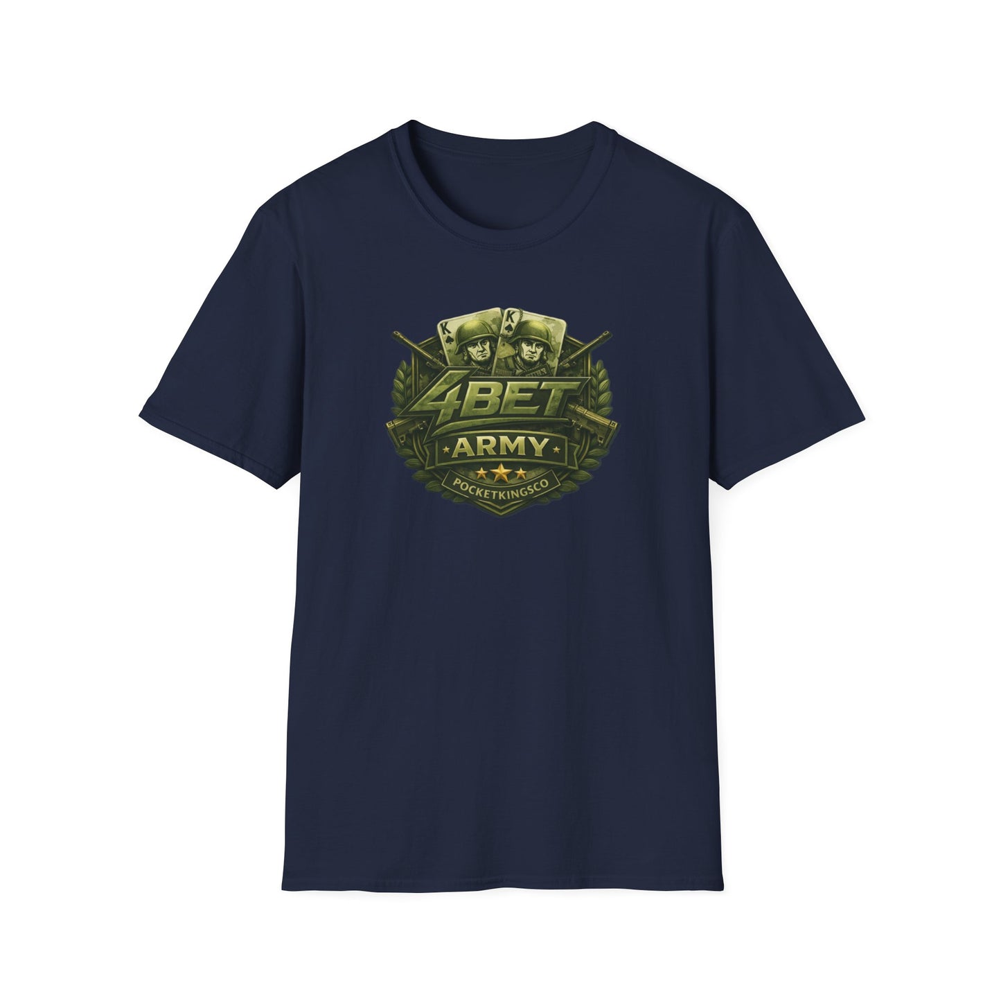 PocketKingsCo Military Patch T-Shirt — "4BET Army" Tee