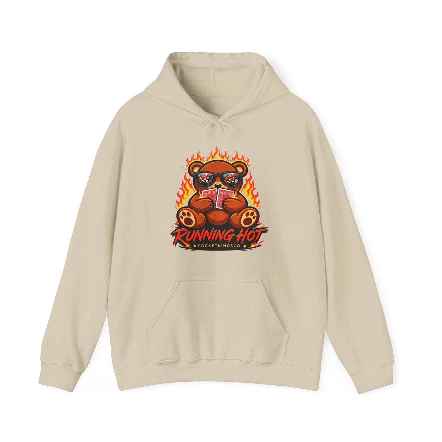 RUNNING HOT Teddy Hoodie  | PocketKingsCo Premium Poker Streetwear