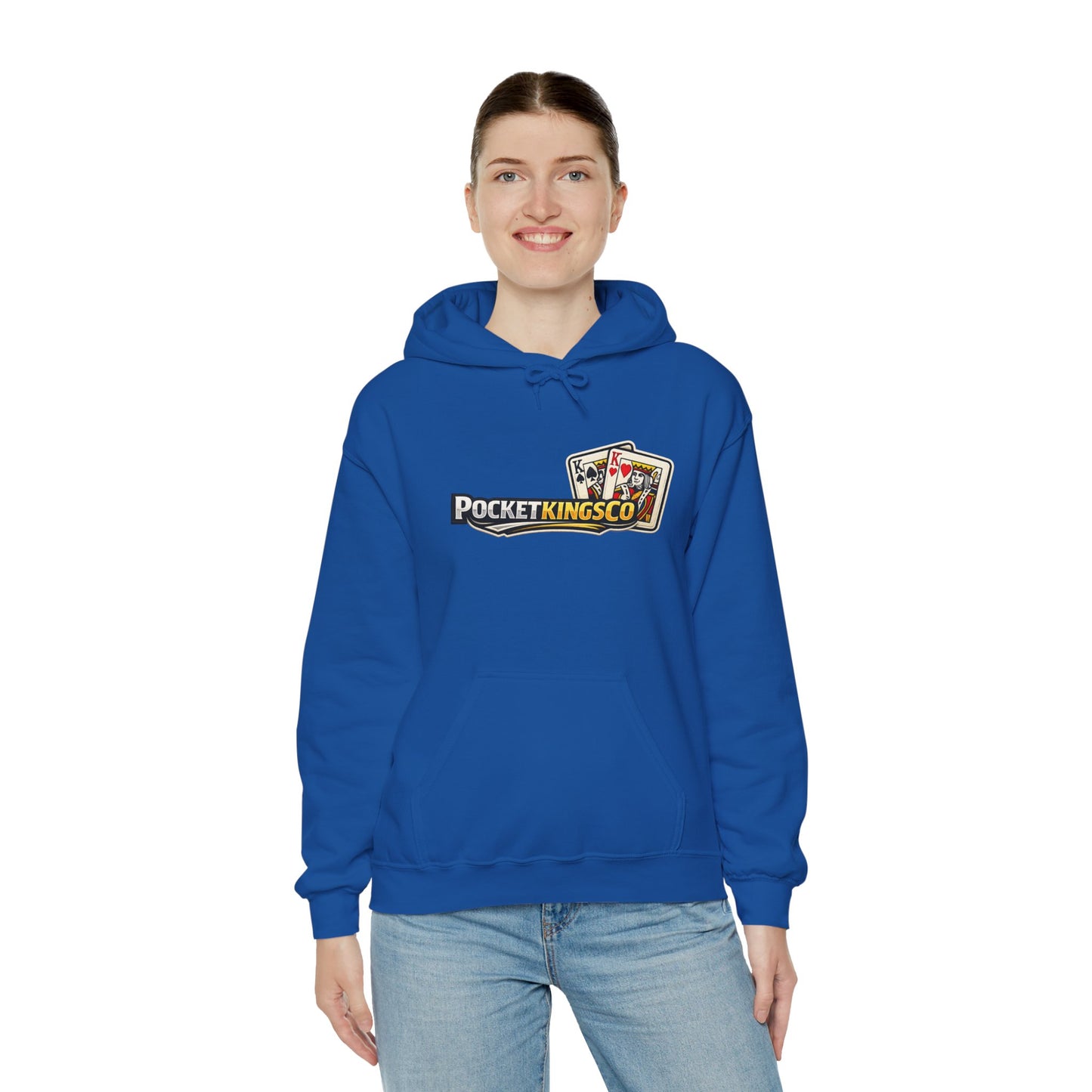 Pocket Kings Co. Logo Hoodie — Retro Playing Cards Graphic Sweatshirt