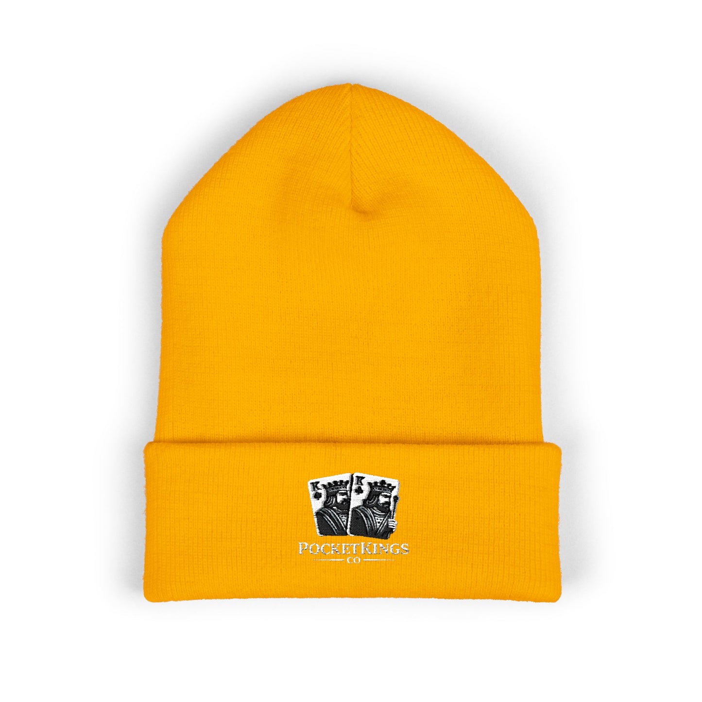 Embroidered 'PocketKingsCo' Logo Cuffed Beanie