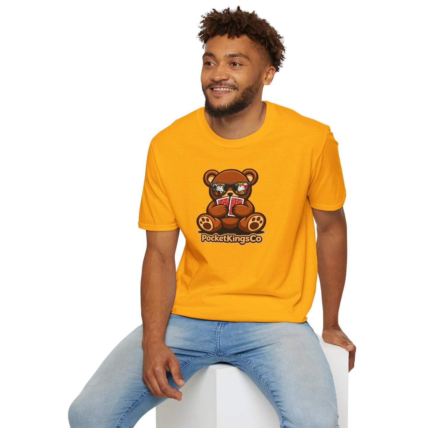 High Roller Teddy – Poker Graphic T-Shirt | Pocket Kings Co