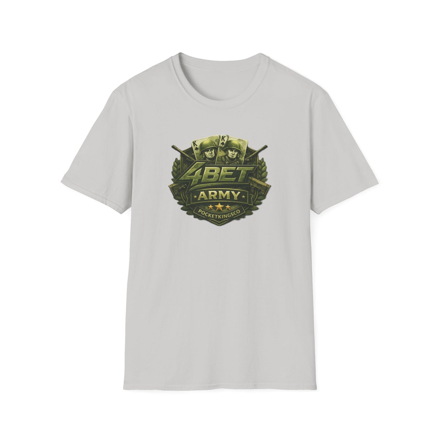 PocketKingsCo Military Patch T-Shirt — "4BET Army" Tee