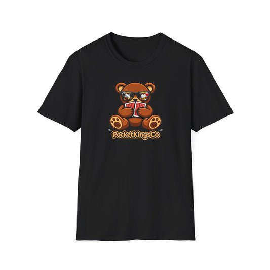 High Roller Teddy – Poker Graphic T-Shirt | Pocket Kings Co