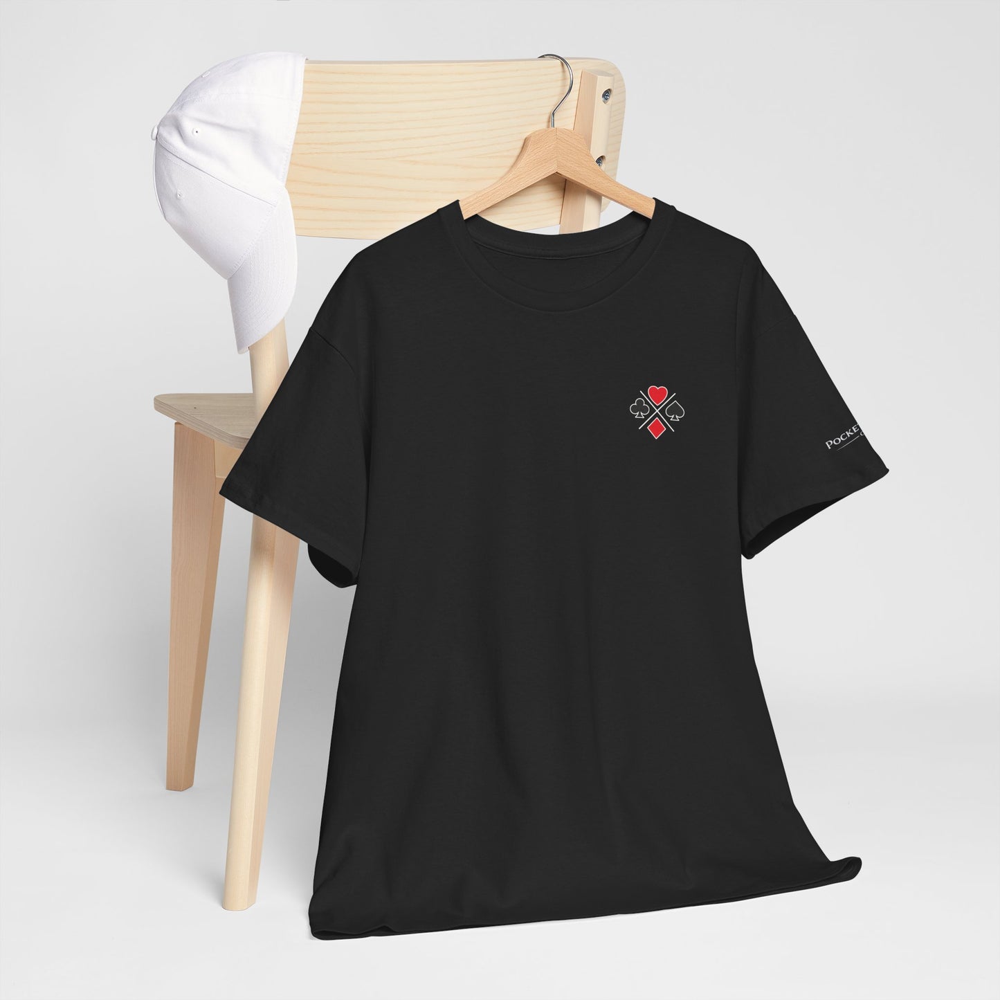 PocketKingsCo Poker Suits Logo T-Shirt – Minimal Left Chest Design