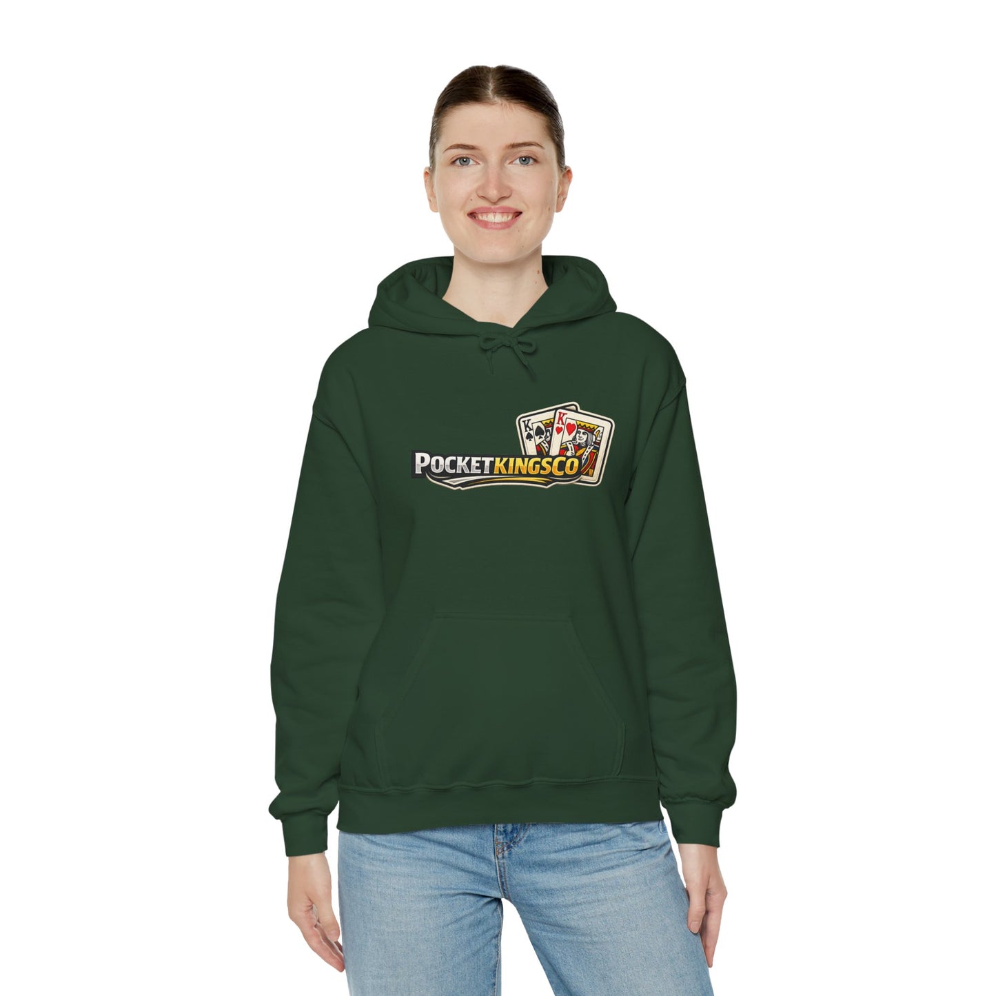 Pocket Kings Co. Logo Hoodie — Retro Playing Cards Graphic Sweatshirt