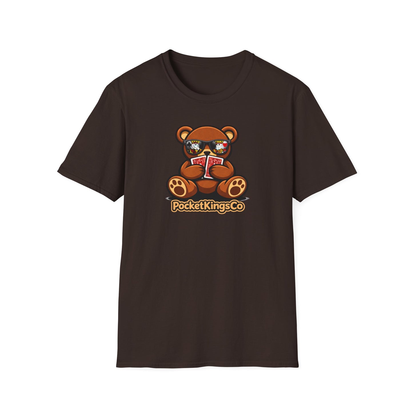 High Roller Teddy – Poker Graphic T-Shirt | Pocket Kings Co