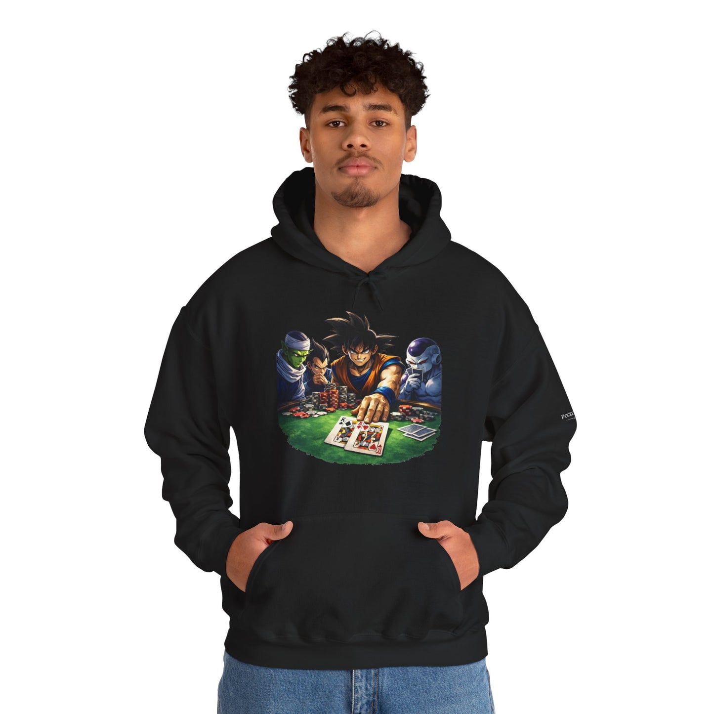 Saiyan Hoodie – Dragon Ball Inspired Poker Graphic | PocketKingsCo