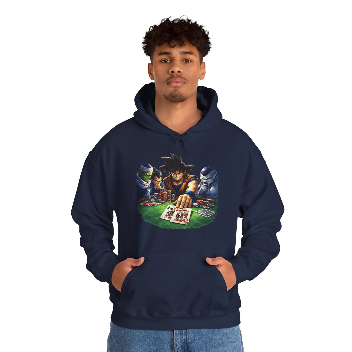 Saiyan Hoodie – Dragon Ball Inspired Poker Graphic | PocketKingsCo