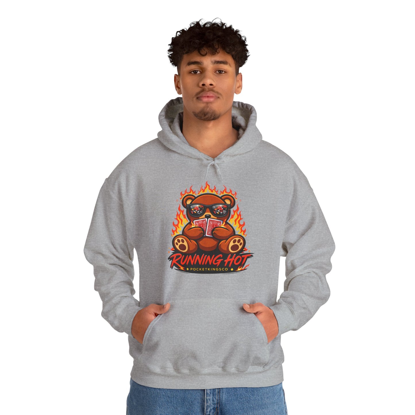 RUNNING HOT Teddy Hoodie  | PocketKingsCo Premium Poker Streetwear
