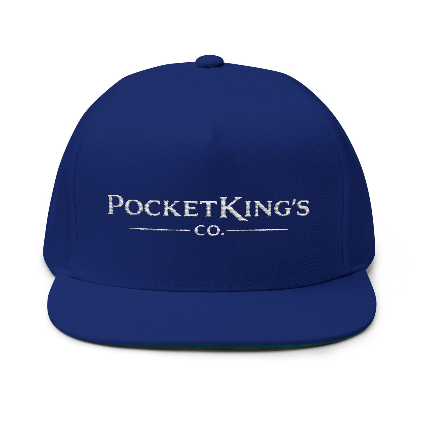 PocketKing's Co. Embroidered Flat Bill Cap
