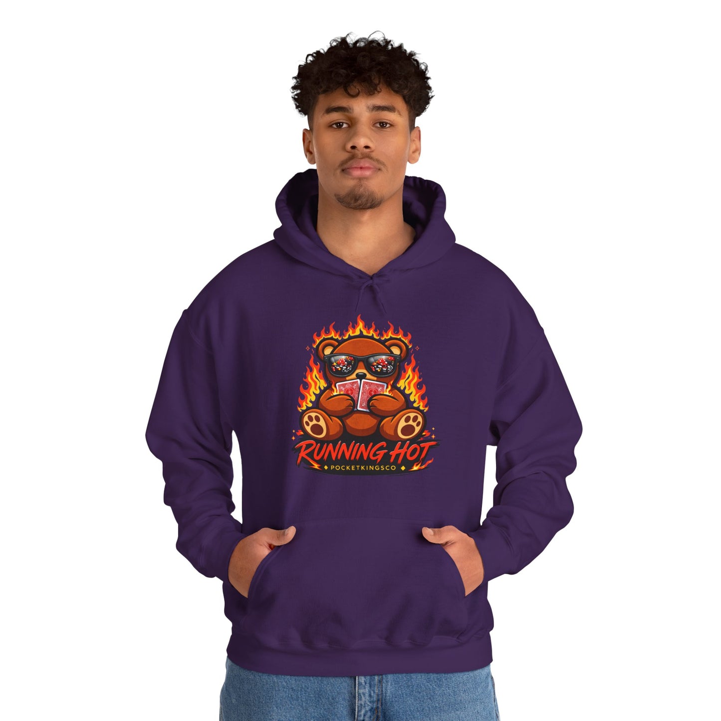 RUNNING HOT Teddy Hoodie  | PocketKingsCo Premium Poker Streetwear