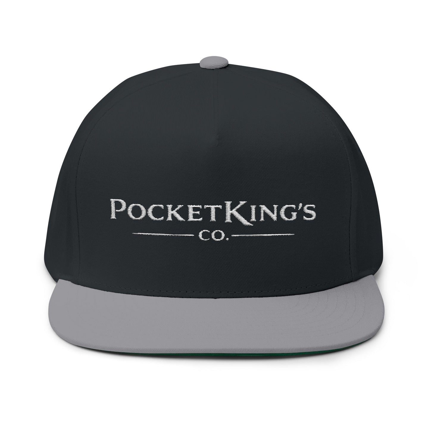 PocketKing's Co. Embroidered Flat Bill Cap