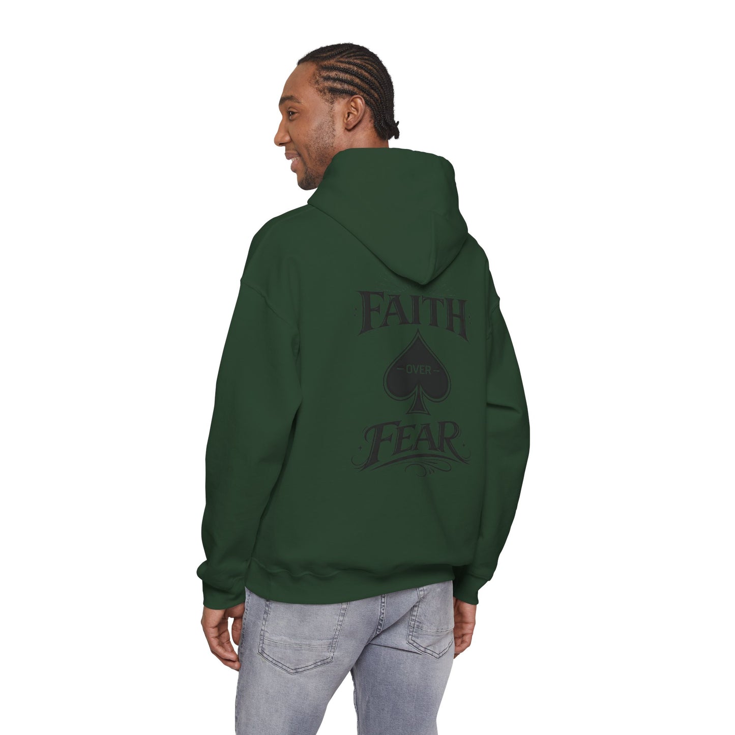 Faith Over Fear Back Print Hoodie – PocketKingsCo Poker Lifestyle