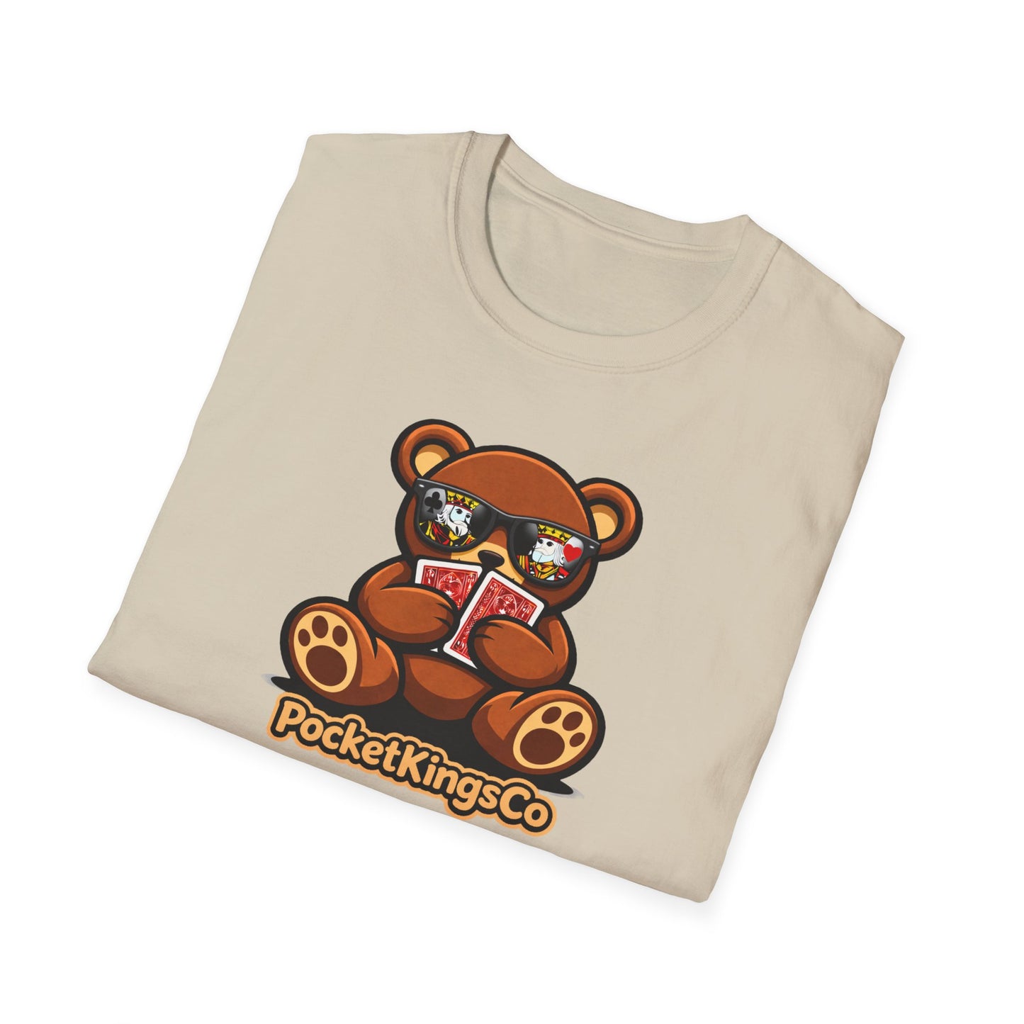 High Roller Teddy – Poker Graphic T-Shirt | Pocket Kings Co