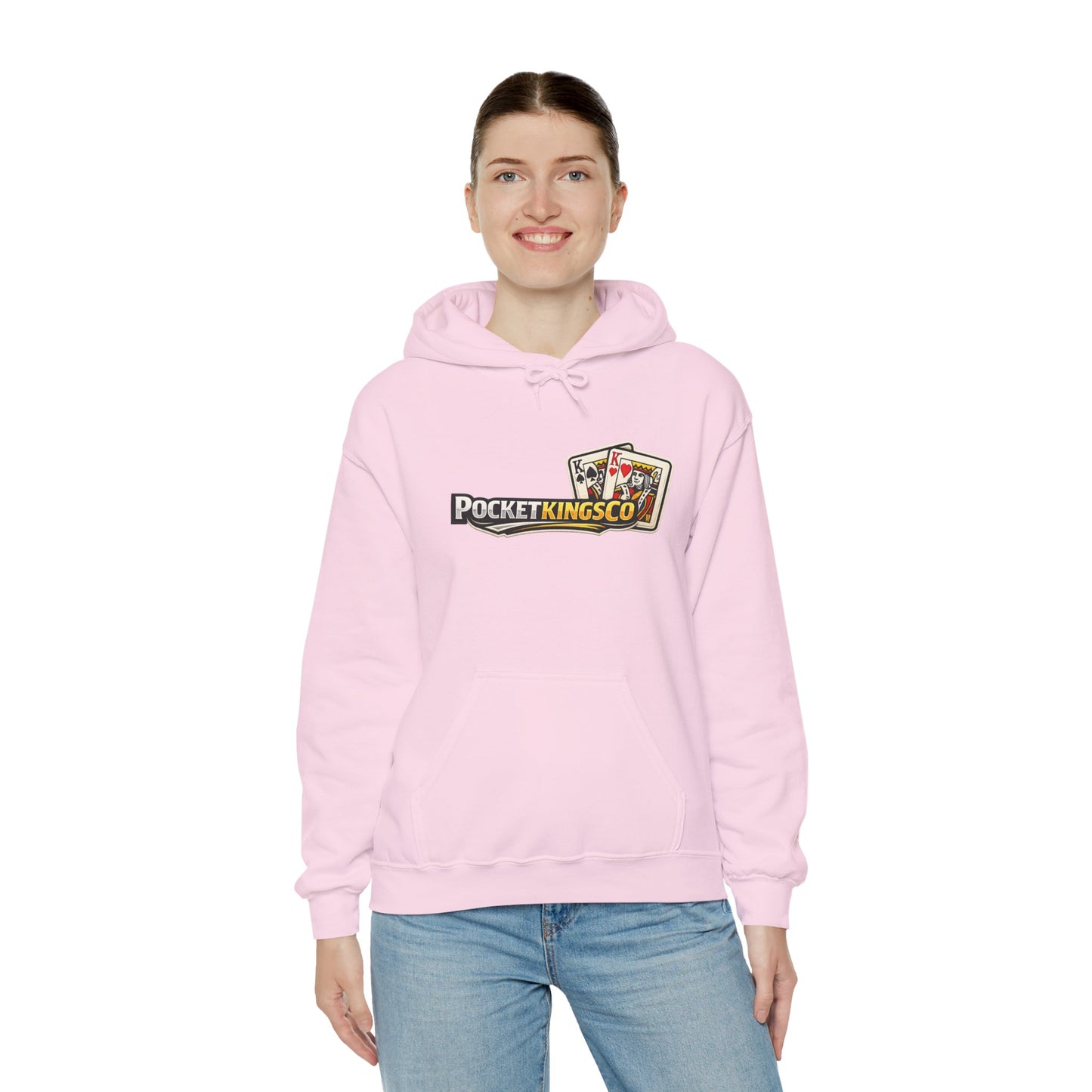 Pocket Kings Co. Logo Hoodie — Retro Playing Cards Graphic Sweatshirt