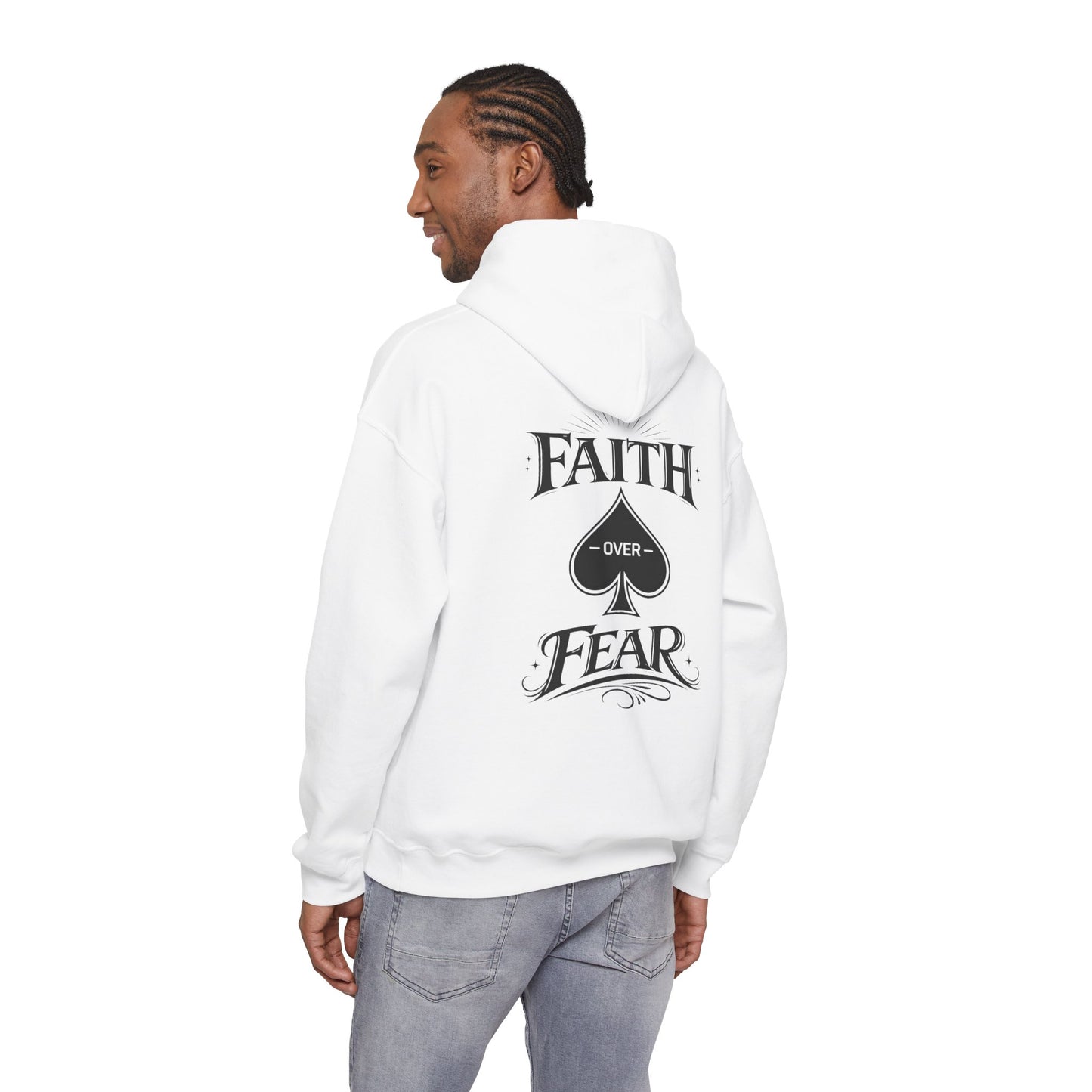 Faith Over Fear Back Print Hoodie – PocketKingsCo Poker Lifestyle