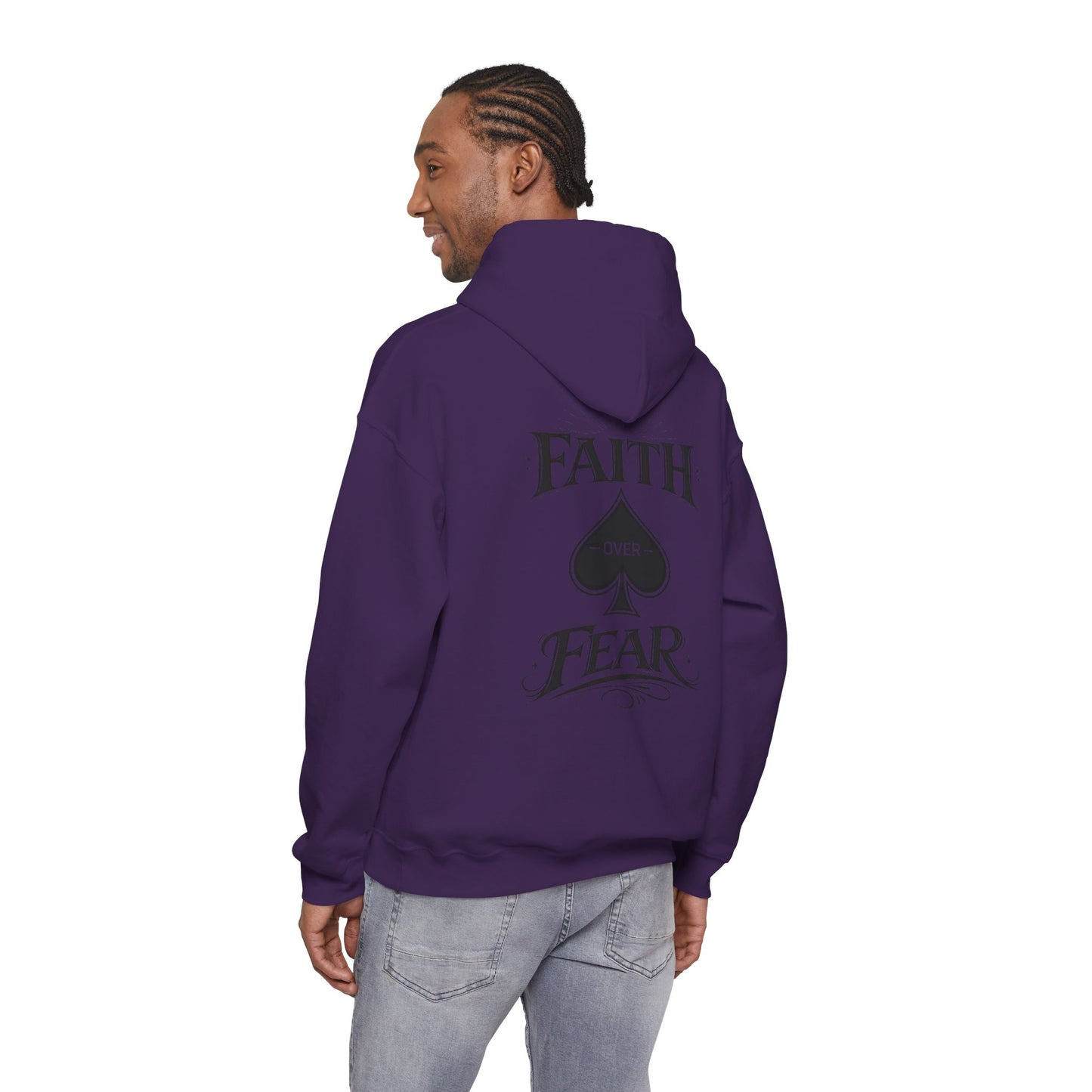 Faith Over Fear Back Print Hoodie – PocketKingsCo Poker Lifestyle