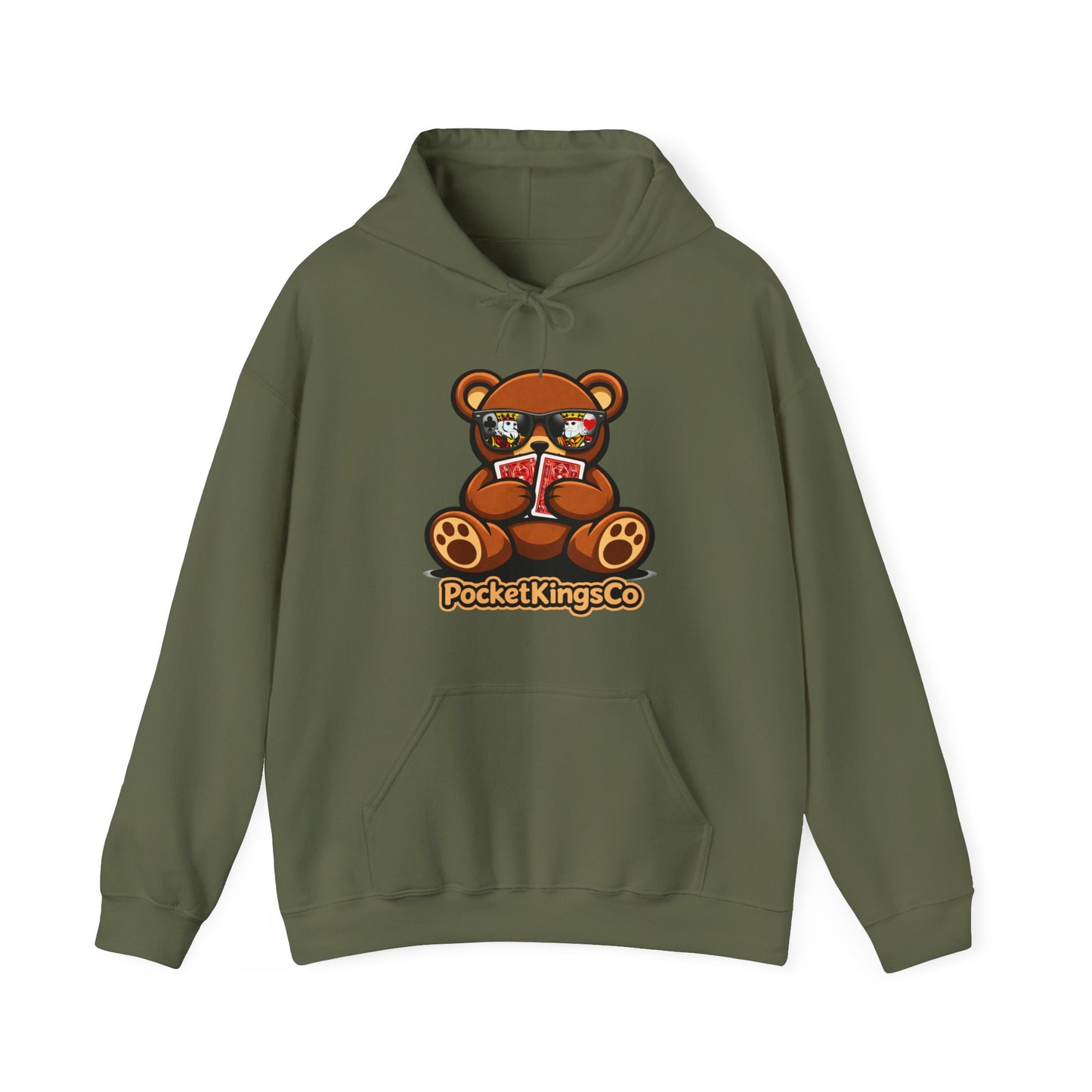 High Roller Teddy – Poker Graphic Hoodie | Pocket Kings Co