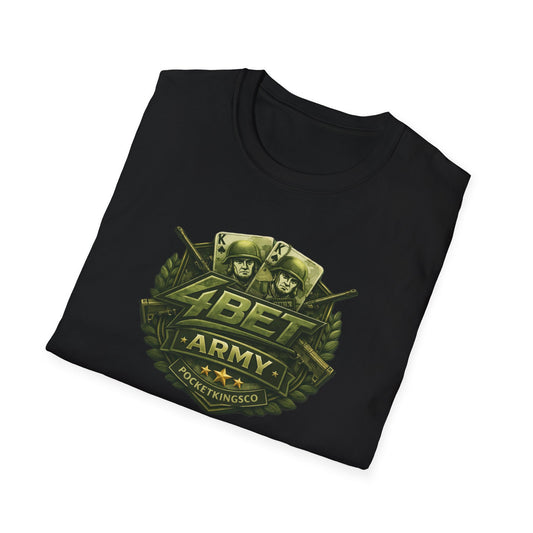 PocketKingsCo Military Patch T-Shirt — "4BET Army" Tee