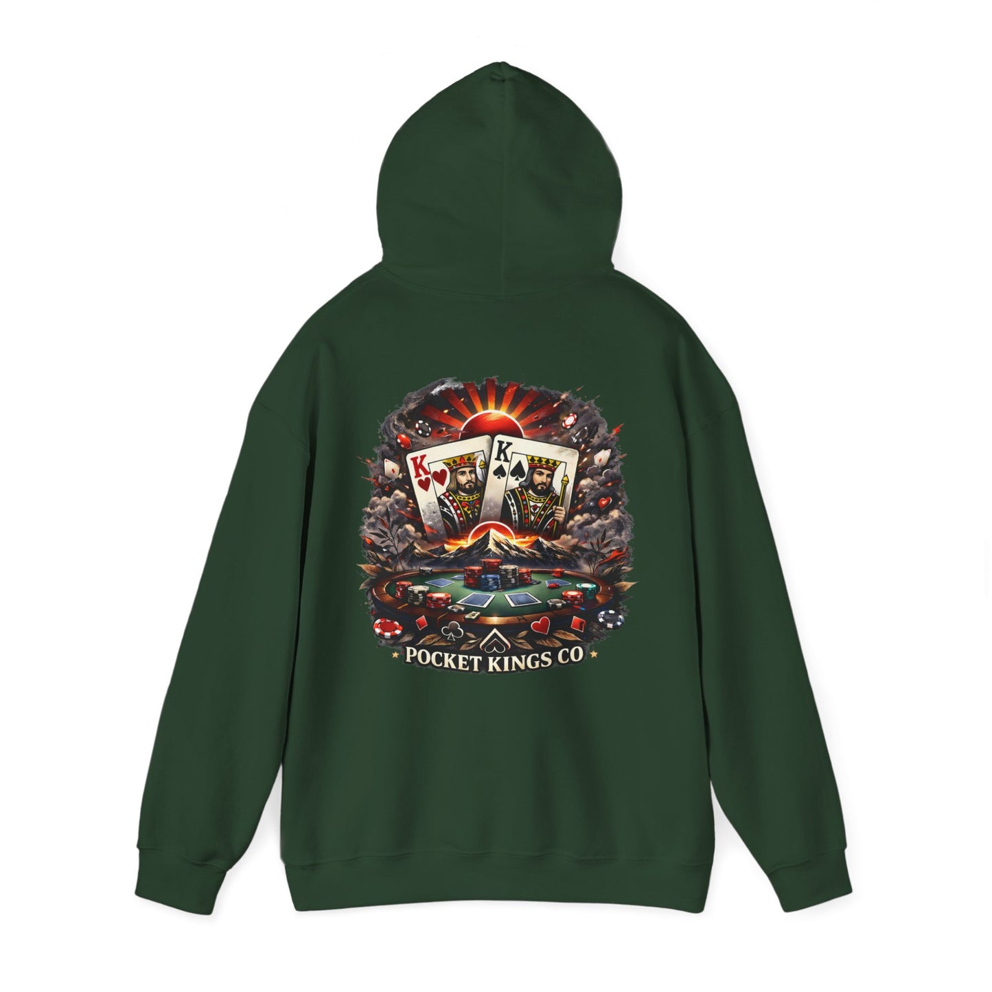 Rising Kings Hoodie – Poker Sunrise Back Graphic | PocketKingsCo