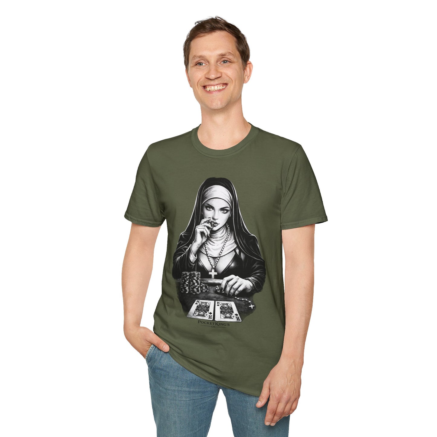 Pocket Kings Nun T-Shirt – Temptation PocketKingsCo Design