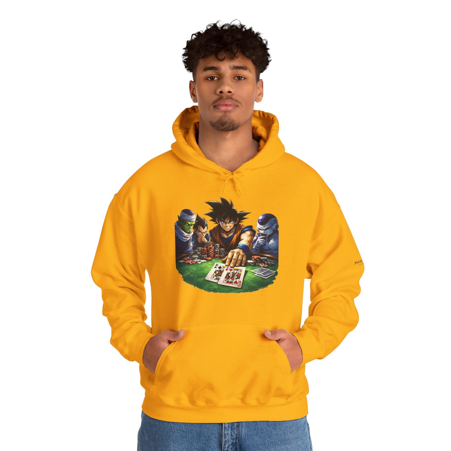 Saiyan Hoodie – Dragon Ball Inspired Poker Graphic | PocketKingsCo
