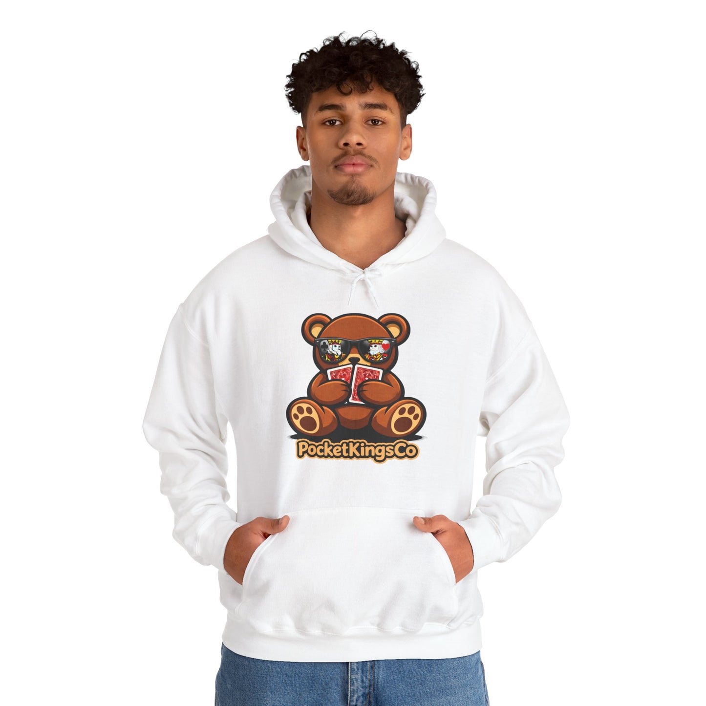 High Roller Teddy – Poker Graphic Hoodie | Pocket Kings Co