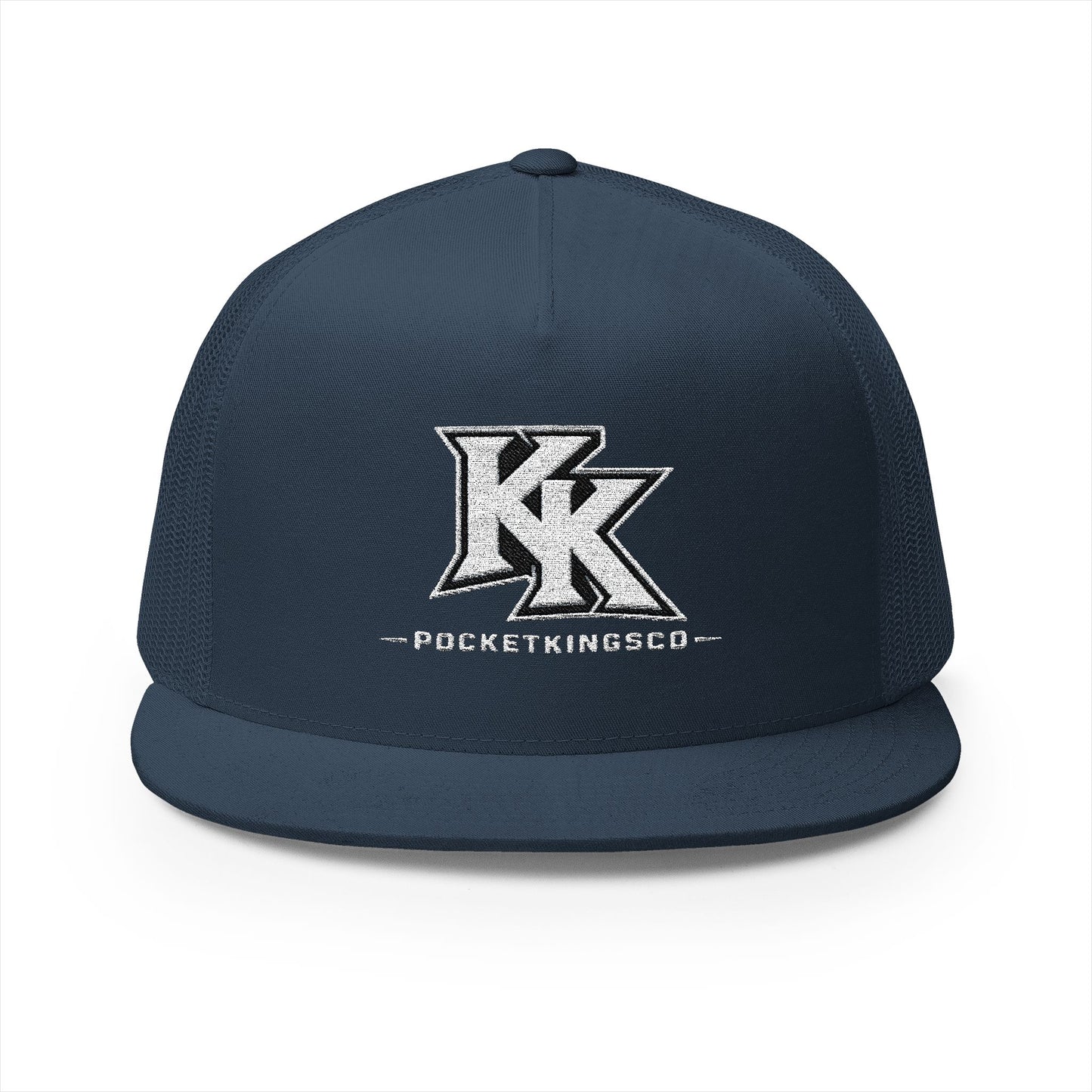 Distressed 'KK' - Embroidered PocketKingsCo Logo Trucker Cap