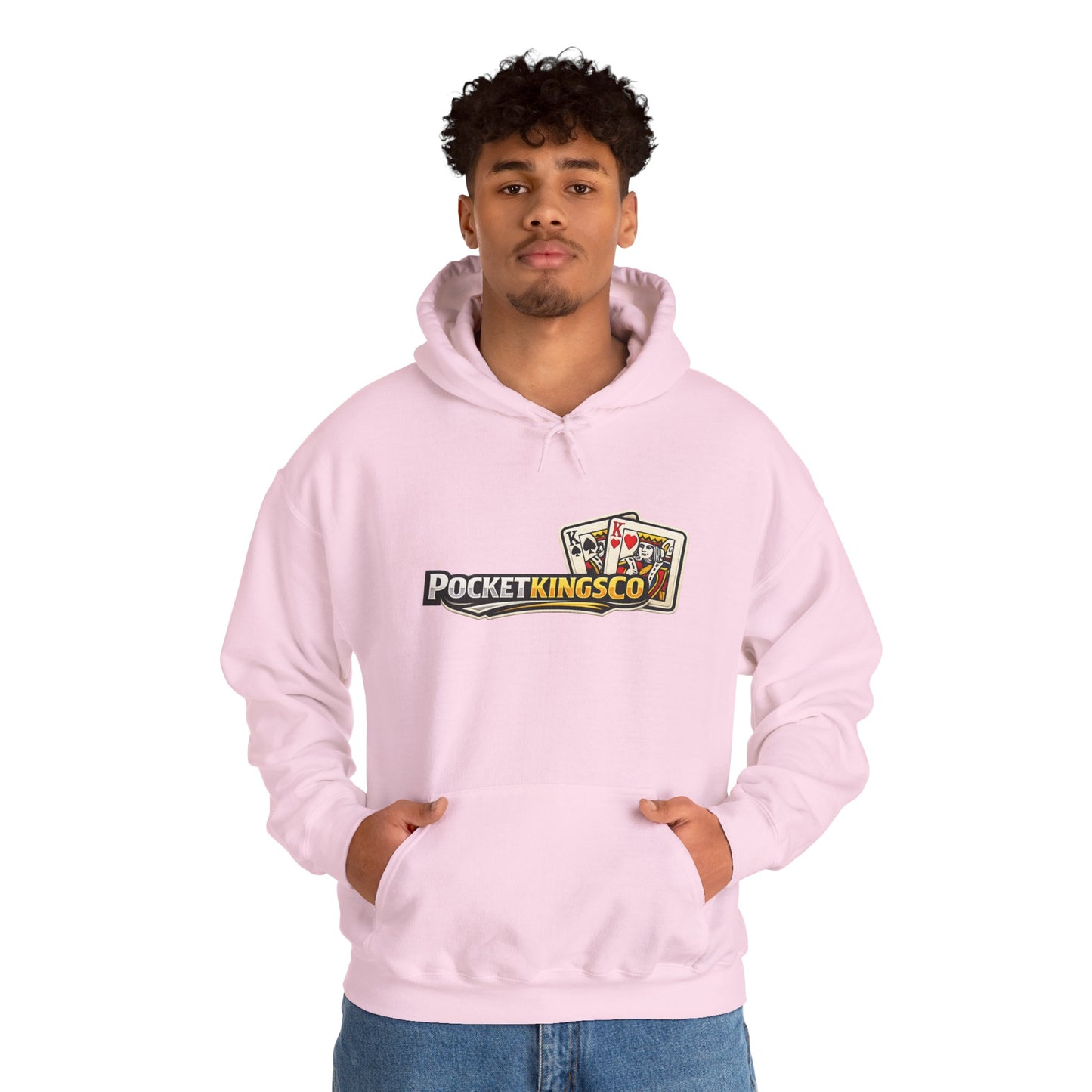 Pocket Kings Co. Logo Hoodie — Retro Playing Cards Graphic Sweatshirt
