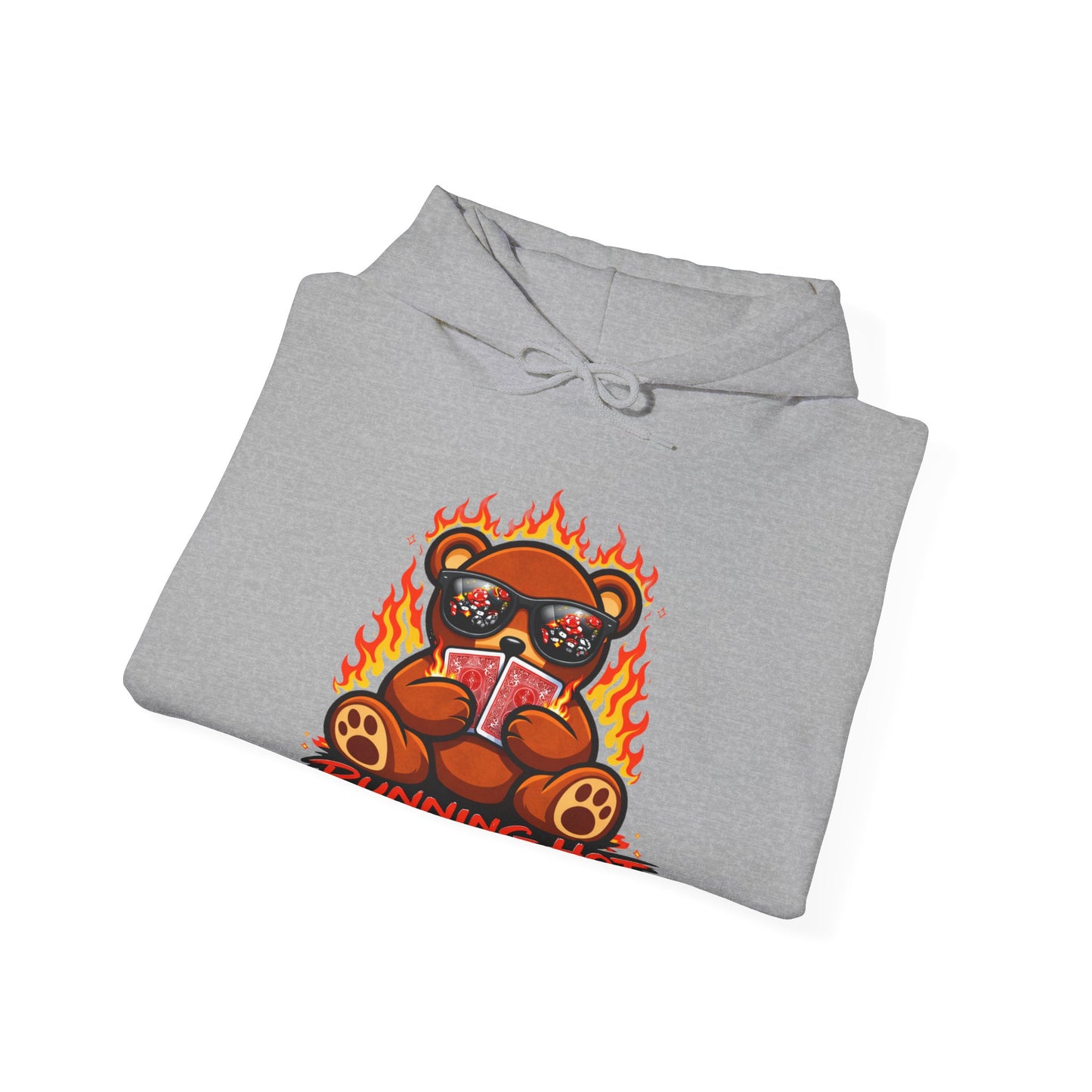 RUNNING HOT Teddy Hoodie  | PocketKingsCo Premium Poker Streetwear