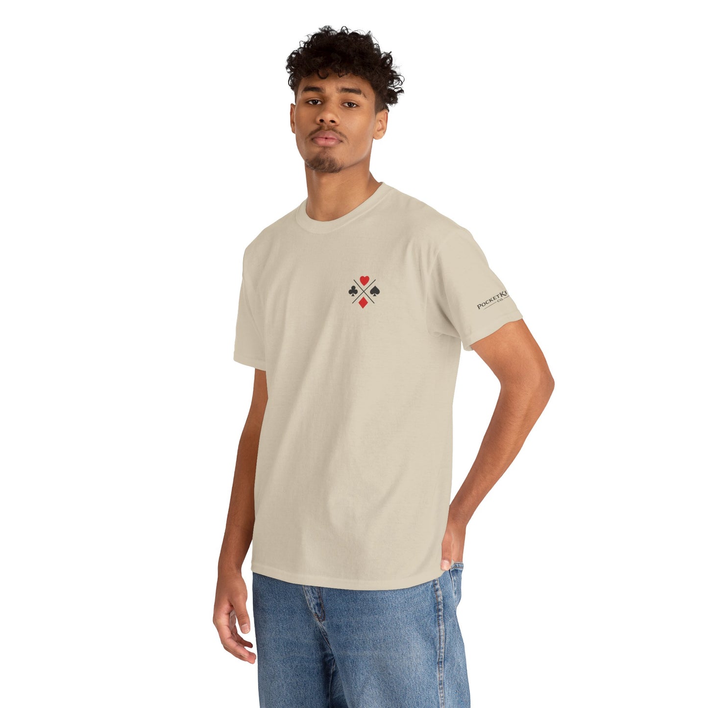 PocketKingsCo Poker Suits Logo T-Shirt – Minimal Left Chest Design