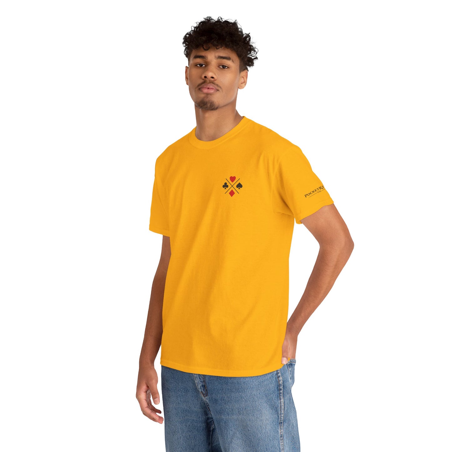 PocketKingsCo Poker Suits Logo T-Shirt – Minimal Left Chest Design