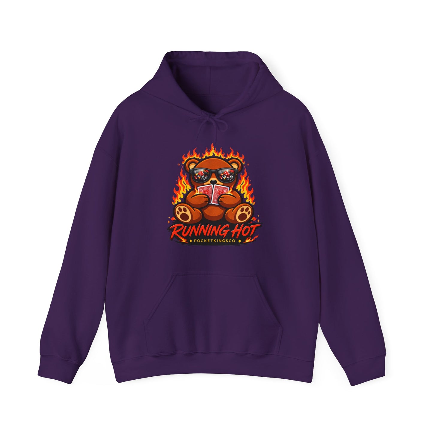 RUNNING HOT Teddy Hoodie  | PocketKingsCo Premium Poker Streetwear