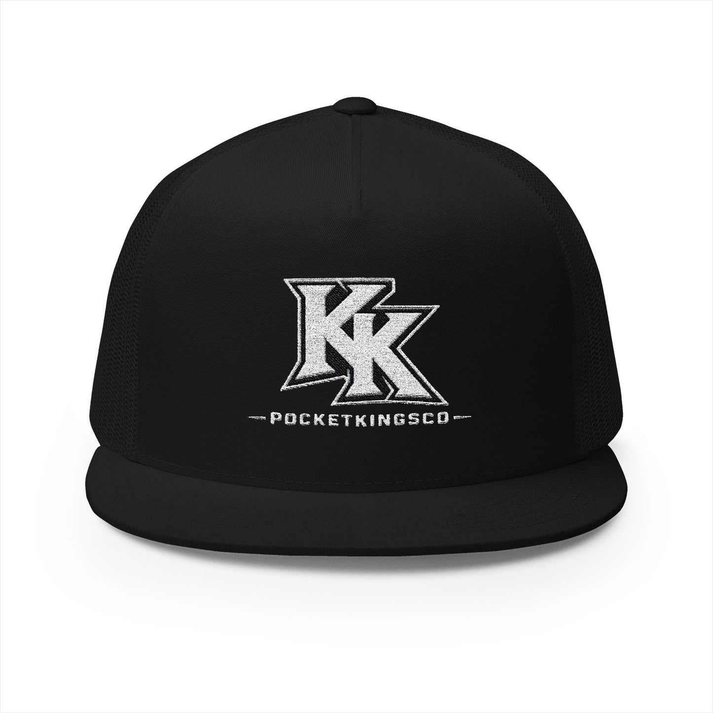 Distressed 'KK' - Embroidered PocketKingsCo Logo Trucker Cap