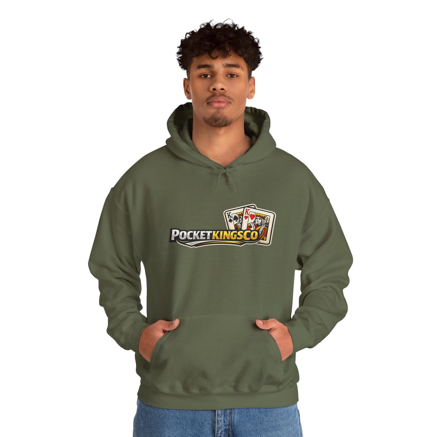 Pocket Kings Co. Logo Hoodie — Retro Playing Cards Graphic Sweatshirt