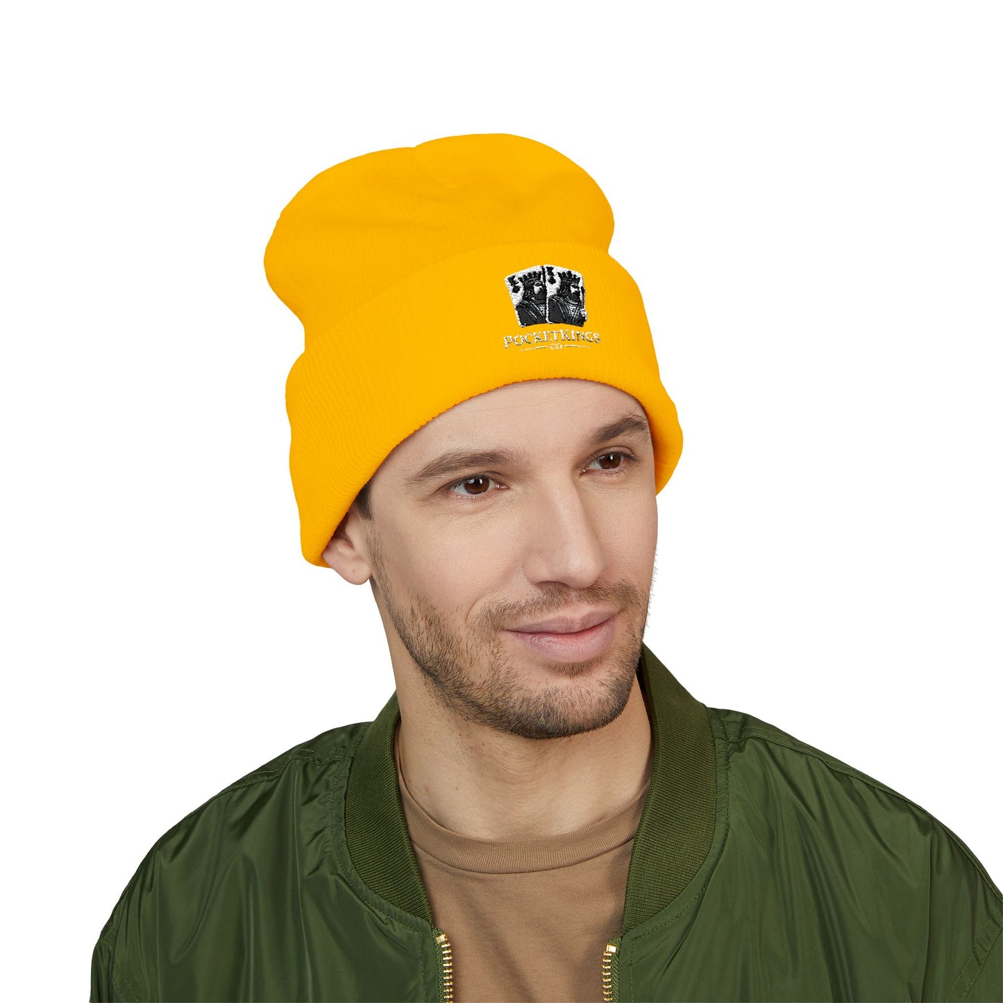 Embroidered 'PocketKingsCo' Logo Cuffed Beanie