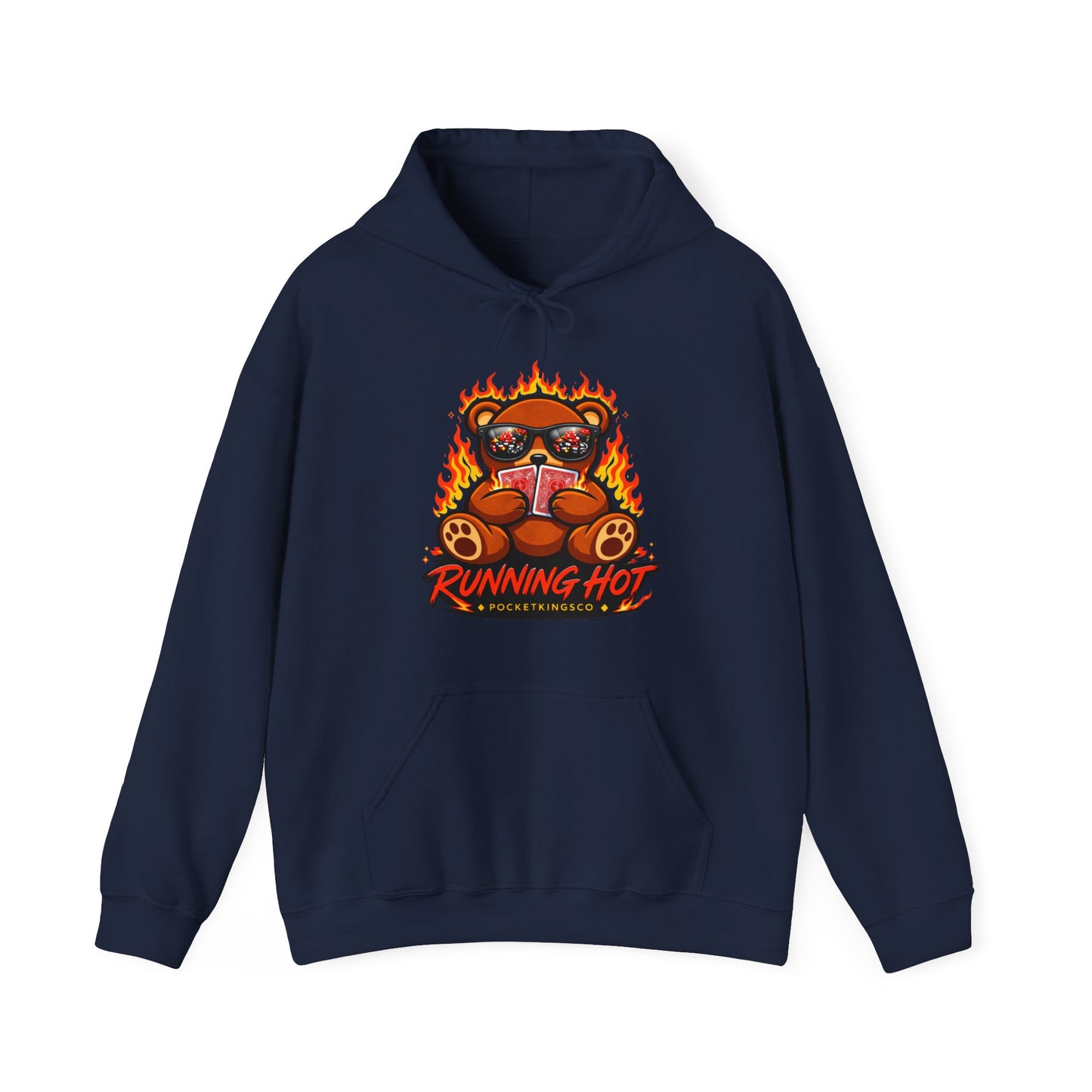 RUNNING HOT Teddy Hoodie  | PocketKingsCo Premium Poker Streetwear