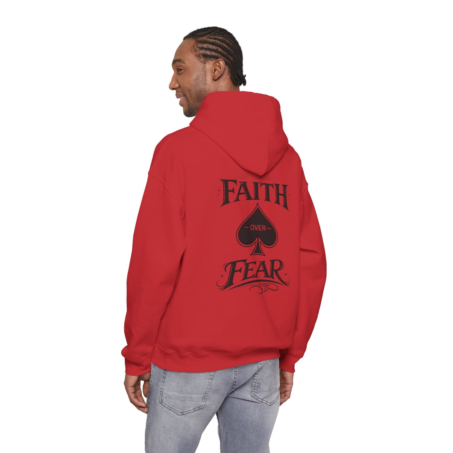 Faith Over Fear Back Print Hoodie – PocketKingsCo Poker Lifestyle