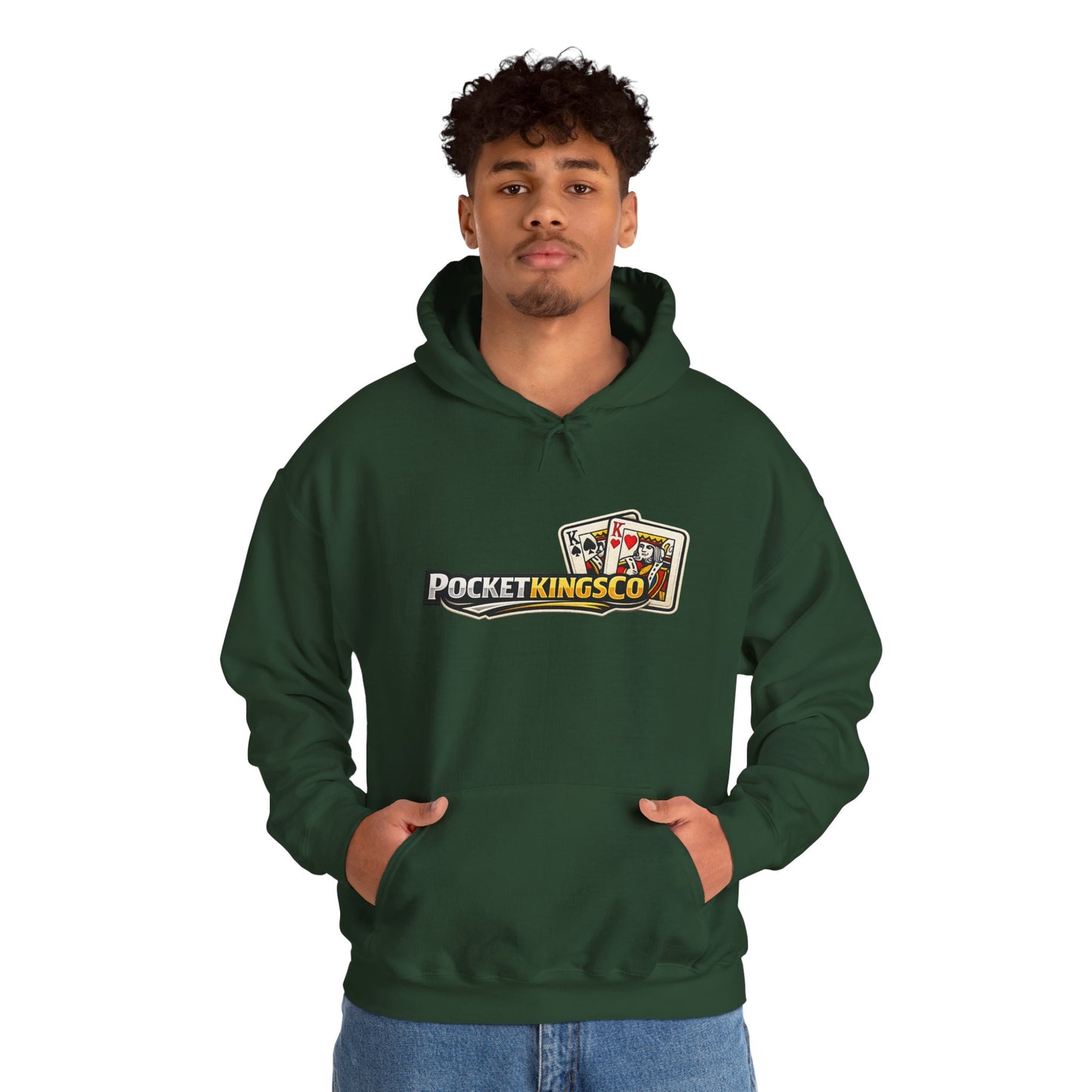 Pocket Kings Co. Logo Hoodie — Retro Playing Cards Graphic Sweatshirt