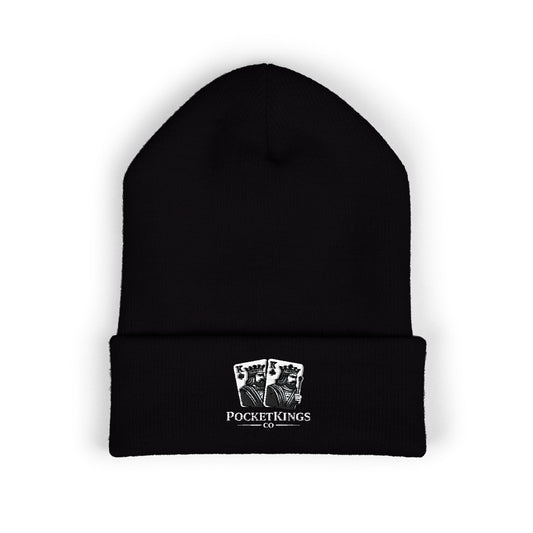 Embroidered 'PocketKingsCo' Logo Cuffed Beanie