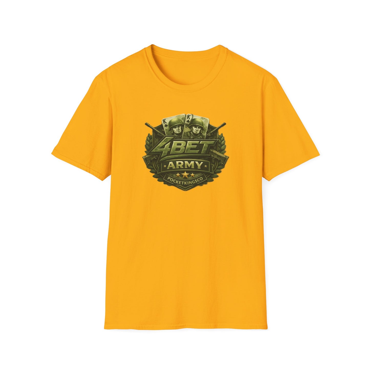PocketKingsCo Military Patch T-Shirt — "4BET Army" Tee
