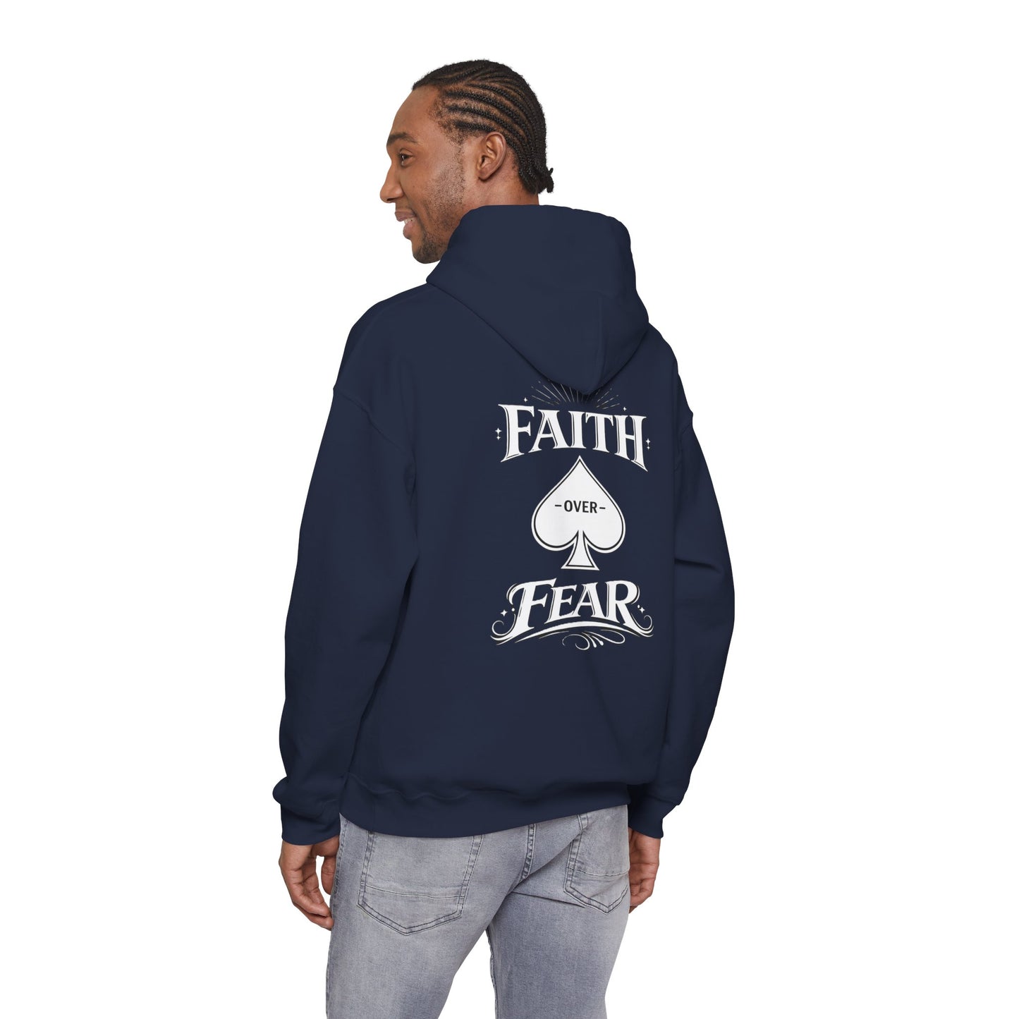 Faith Over Fear Back Print Hoodie – PocketKingsCo Poker Lifestyle