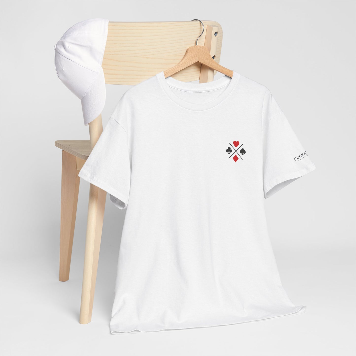 PocketKingsCo Poker Suits Logo T-Shirt – Minimal Left Chest Design
