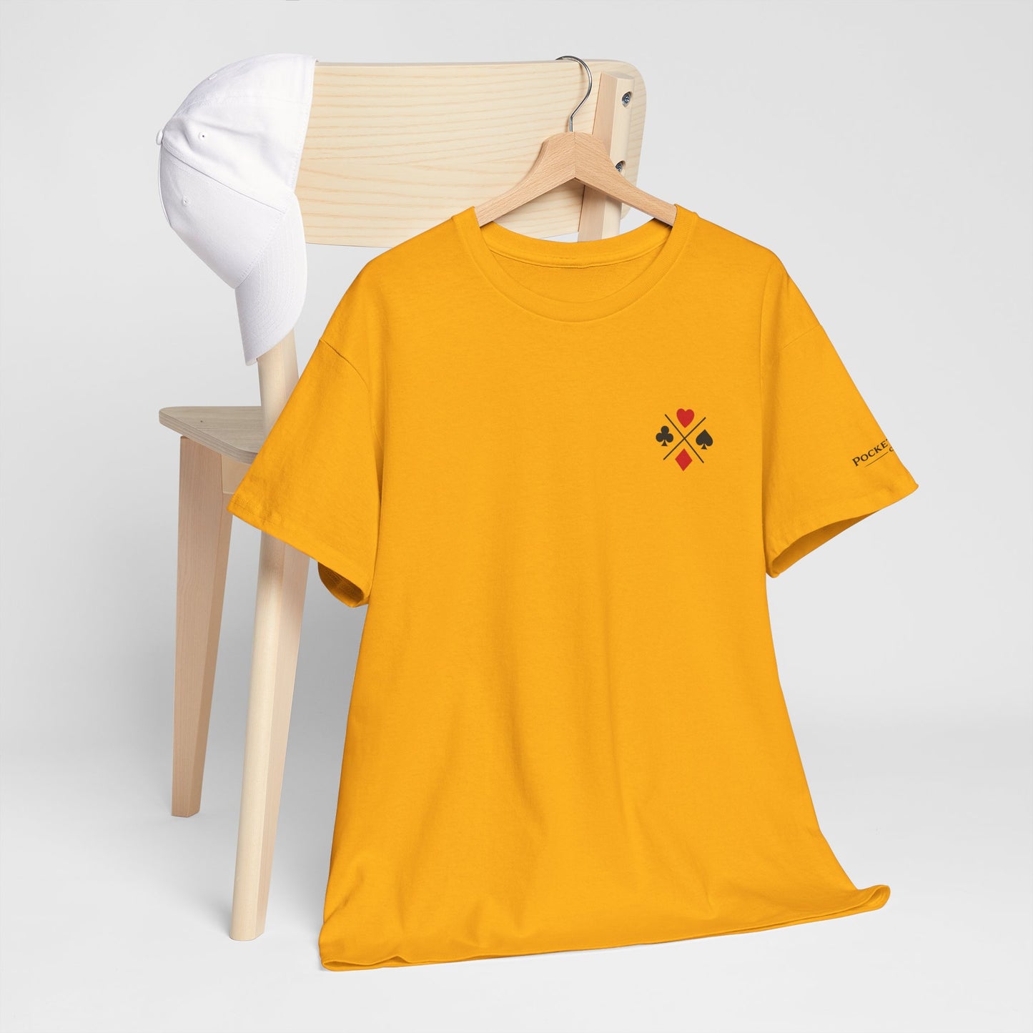 PocketKingsCo Poker Suits Logo T-Shirt – Minimal Left Chest Design
