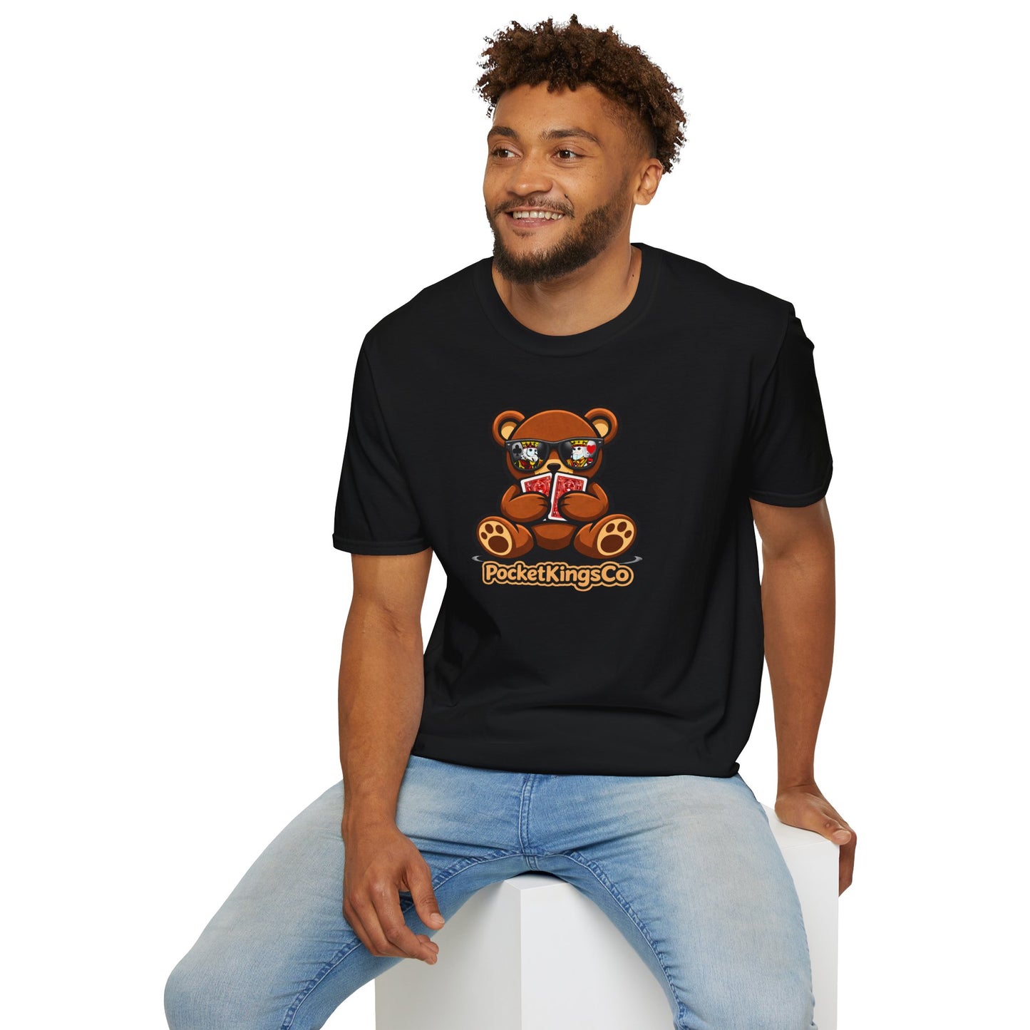 High Roller Teddy – Poker Graphic T-Shirt | Pocket Kings Co