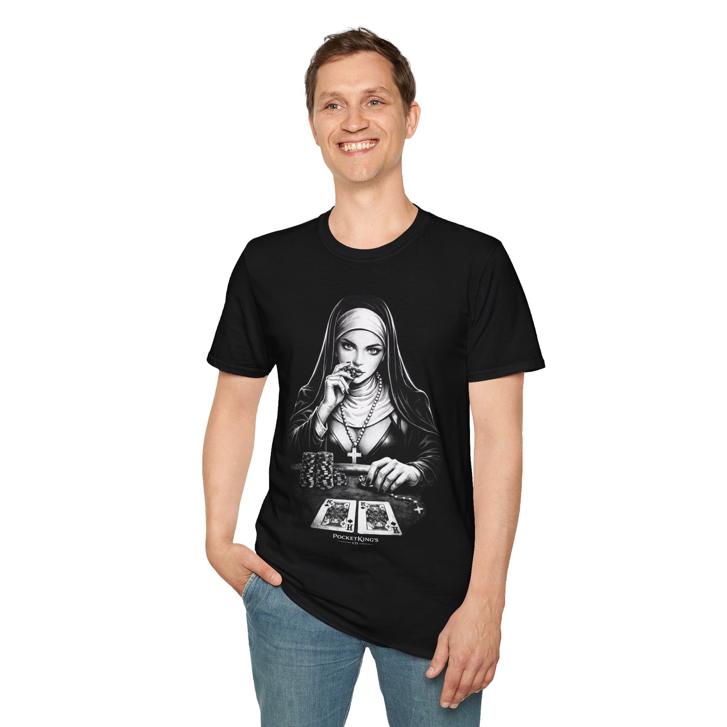 Pocket Kings Nun T-Shirt – Temptation PocketKingsCo Design