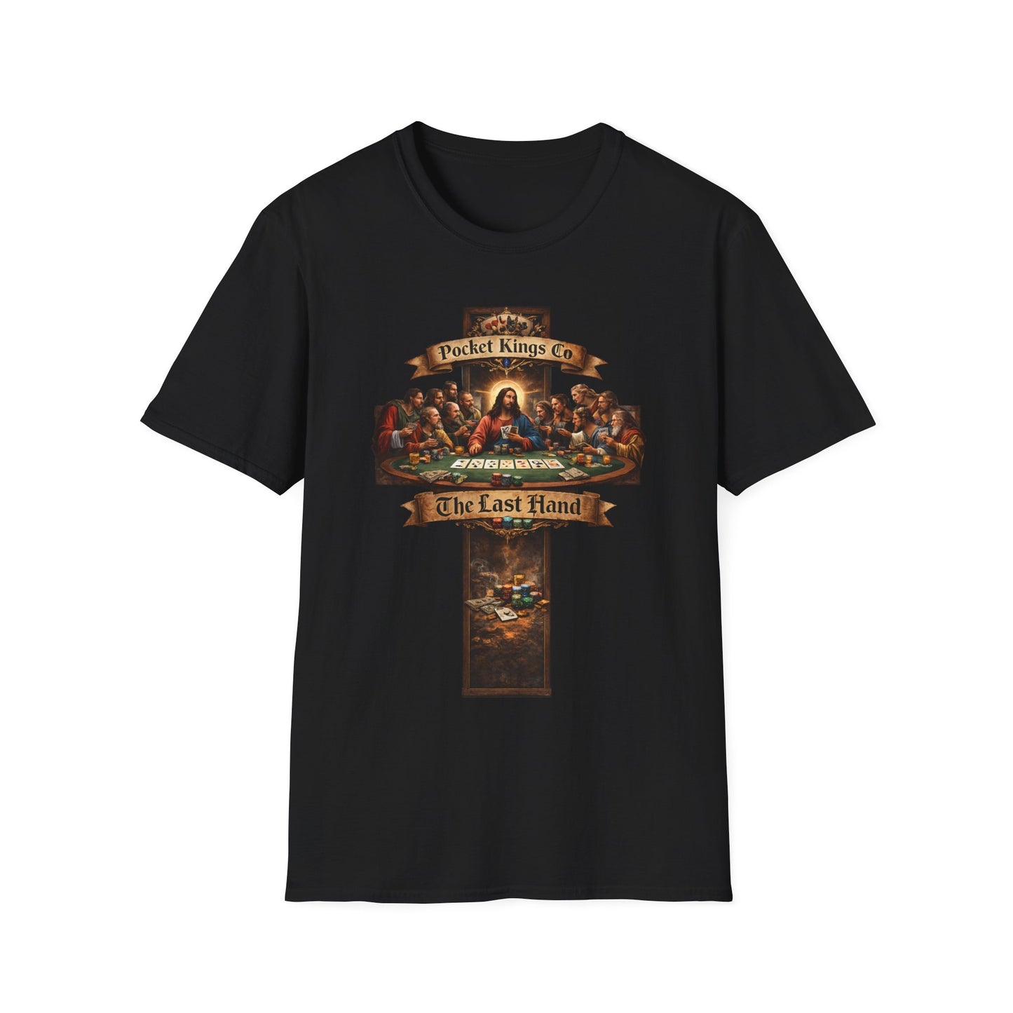 ''The Last Hand'' Poker T-Shirt – PocketKingsCo Faith & Poker Edition