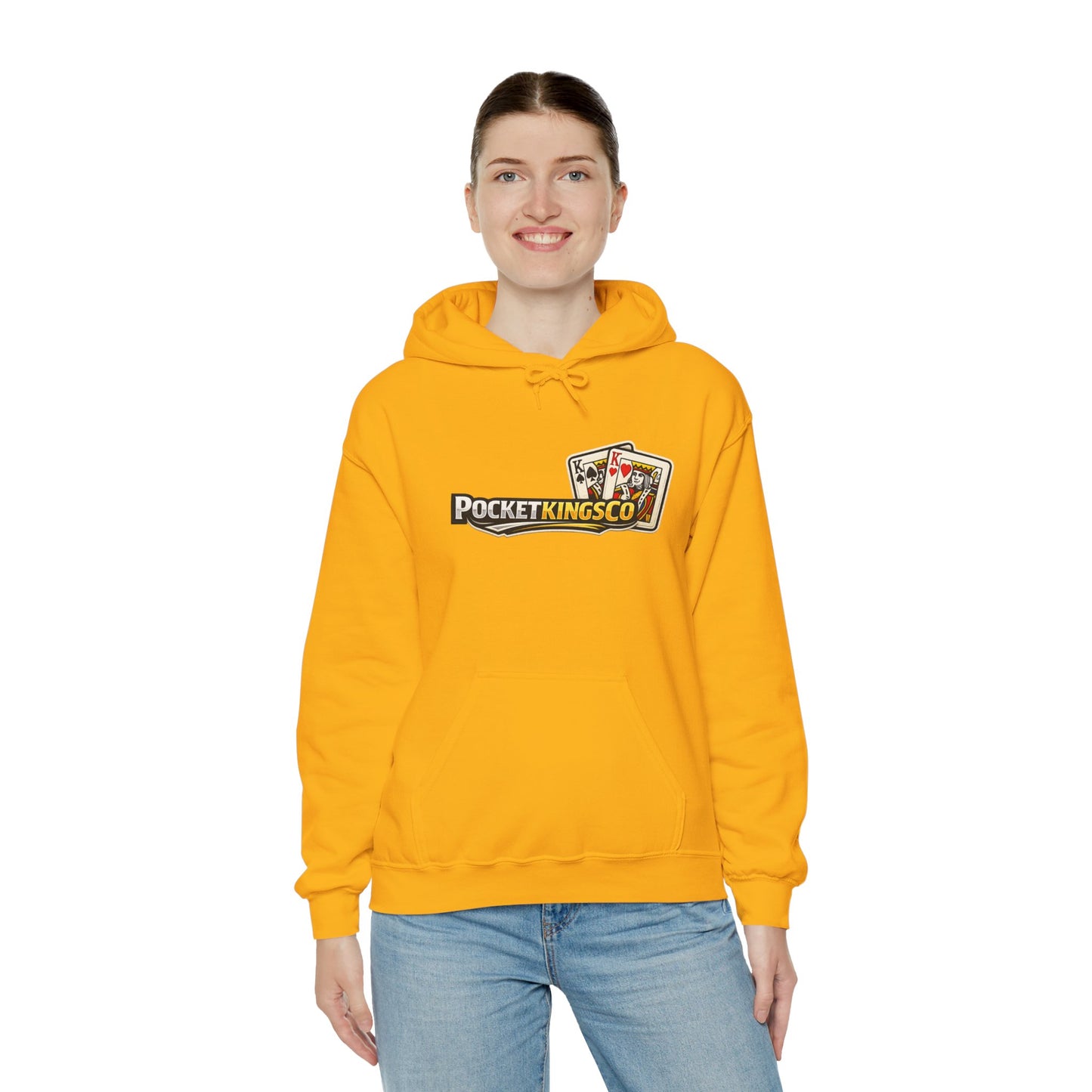 Pocket Kings Co. Logo Hoodie — Retro Playing Cards Graphic Sweatshirt