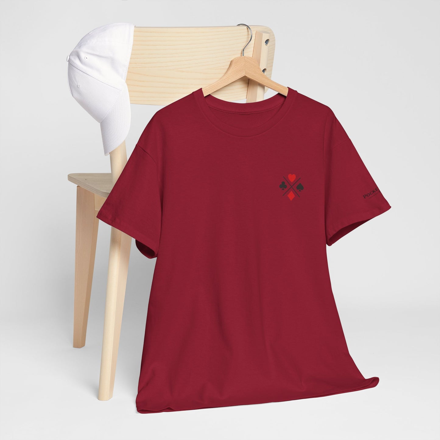 PocketKingsCo Poker Suits Logo T-Shirt – Minimal Left Chest Design