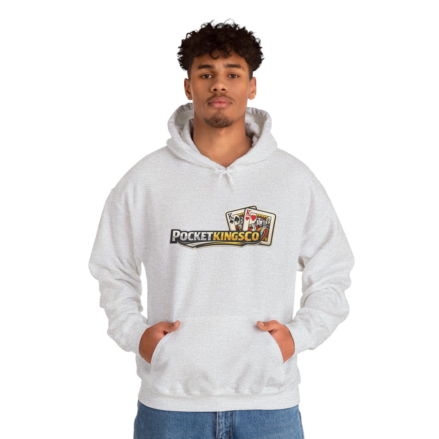 Pocket Kings Co. Logo Hoodie — Retro Playing Cards Graphic Sweatshirt
